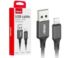 USB – Lightning kabelis 2A 100cm FullLINK AMIO-03901
