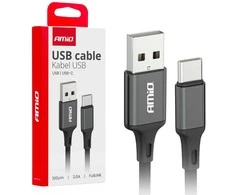 USB – USB-C kabelis 2A 100cm FullLINK AMIO-03899