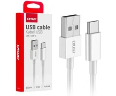 USB – USB-C kabelis 2A 200 cm FullLINK AMIO-03894