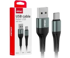USB-A į USB-C kabelis 3A 200 cm FullLINK AMIO-03912