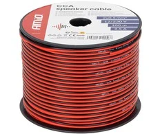 Dviejų laidininkų CCA garsiakalbių kabelis 2×0,5 mm², 100 m, 2,5 A AMIO-04456