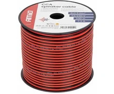 Dvejų gyslų CCA kabelis, 2x1.5mm² 100m 7.5A AMIO-04459