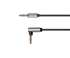 Kruger &amp; Matz Basic AUX - AUX 3.5mm spyruoklinis kabelis 1m Juodas