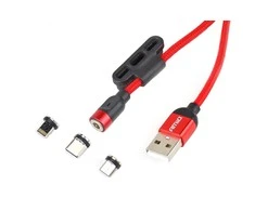 Maitinimo laidas Amio, Lightning/USB-C/Micro USB, 1 m