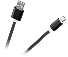 USB - mikro USB laidas M-Life nailono juodas 1m