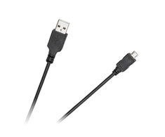 Cabletech USB - micro USB kabelis 1.8m Juodas