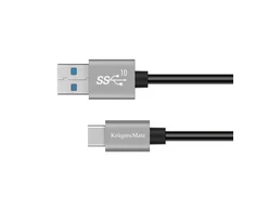 USB kabelis - USB tipas C 10 Gbps 1 m Kruger &amp; Matz Basic