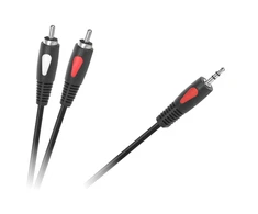 Cabletech Eco-Line kabelis 3.5 AUX - 2xRCA 1m