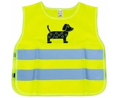 Vaikiška atšvaitinė liemenė DOG, geltona AMIO-03937