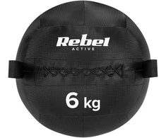 Kamuolys lekarska do ćwiczeń fitness, rehabilitacyjna, 6kg, REBEL ACTIVE