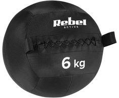 Kamuolys lekarska do ćwiczeń fitness, rehabilitacyjna, 6kg, REBEL ACTIVE