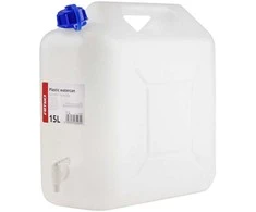Plastikinis vandens bakas su čiaupu 15L AMIO-03203