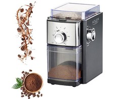Kavamalė Adler | Kavos malūnėlis | AD 4448 | 300 W | Kavos pupelių talpa 250 g | Puodelių skaičius 12 talpykloje vnt(s) | Juodas