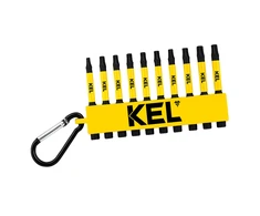 KEL Antgaliai wkrętakowe phillips-torx 10 vnt., karabińczyk