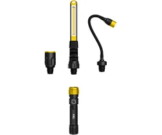 KEL Light Žibintuvėlis su wymiennymi końcówkami kel ? latarka ręczna, giętka i warsztatowa składana, 190-350 lm, 2200 mah, usb-c, ipx4, ik07