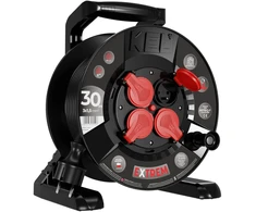 KEL Przedłużacz bębnowy extrem line, 4x2p+su, ip44, 16a, h07bq-f, 3×1,5, 30m, juoda