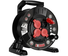 KEL Przedłużacz bębnowy extrem line, 4x2p+su, ip44, 16a, h07bq-f, 3×1,5, 40m, juoda