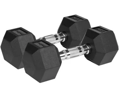 Hantle Guma dengti ketaus hanteliai HEX 2x7,5kg REBEL ACTIVE