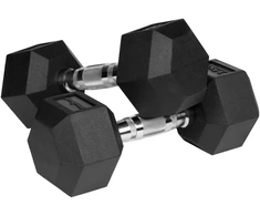 Hantle Guma dengti ketaus hanteliai HEX 2x7,5kg REBEL ACTIVE