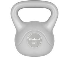 REBEL ACTIVE Kettlebell bituminous pilka 18 kg