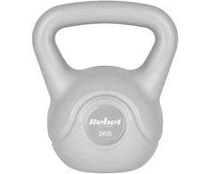 Kettlebell Bituminis svarmuo 2kg pilkas REBEL ACTIVE