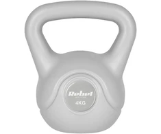 Kettlebell Bituminis svarmuo 4kg pilkas REBEL ACTIVE