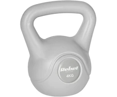 Kettlebell Bituminis svarmuo 4kg pilkas REBEL ACTIVE