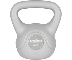REBEL ACTIVE Kettlebell bituminous pilka 8kg