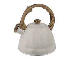 King Hoff Virdulys su gwizdkiem, 2 l, spalva kreminė, nerūdijantis plienas