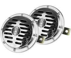 Garso signalas – chromuotas, 125 mm, 110 dB, 12V, AMIO-04074
