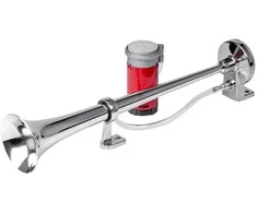 Garso signalas – 150 dB, 12V, chromuotas, AMIO-03618