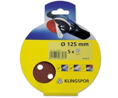 Klingspor Šlifavimo diskai PS22K, Nr 120, Ø125 mm, 5 vnt