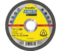 KLINGSPOR METALO PJOVIMO DISKAI 125 mm x 1,0 mm x 22,2 mm A960 TZ Special