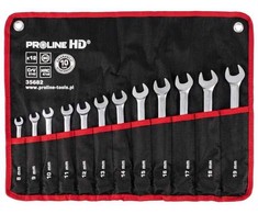 Terkšlinis ir žiedinis raktas, 12 vnt. (8-19 mm), proline "hd"