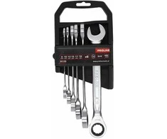 Klucze Atviri raktai su terkšle, 6 vnt. rinkinys (8-19 mm), CRV, Proline