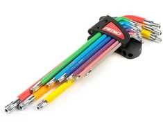 TORX raktai (žvaigždiniai), itin ilgi, 9 vnt., S2 plienas, AMIO-04301