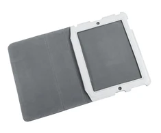 QUER Dėklas skirtas Apple iPad 2 natūralios odos baltas