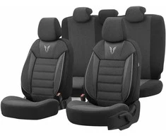 Komplet Universalūs sėdynių užvalkalai OTOM, TORO - juoda