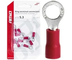 Jungtys, gnybtai, kilpelės, 5,3 mm, 10 vnt., amio-03077