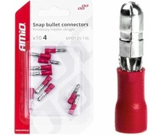 Izoliuoti cilindriniai kištukai 4 mm, 0,5–1,5 mm², 10 a, 10 vnt. amio-03071