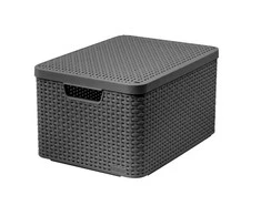 Curver Daiktadėžė su dangčiu Style, metalinė sidabrinė, 30l, L