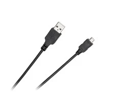 Cabletech USB - micro USB kabelis 0.2m Juodas