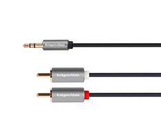 Kruger &amp; Matz Basic 2RCA - AUX 3.5mm kabelis 1m