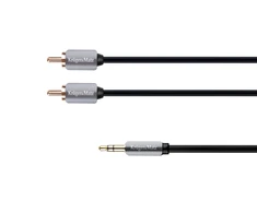 Kruger &amp; Matz AUX 3.5mm - 2x RCA 3m Juodas