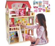 Kruzzel Wooden dollhouse - villa D11252