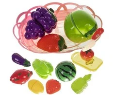 Kruzzel Set of fruit ir daržovės for cutting in a basket 22576