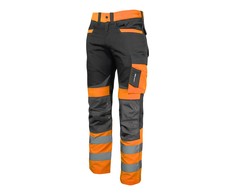 Lahti Pro Ryškios juodos ir oranžinės spalvos kelnės, "3xl", ce, lahti