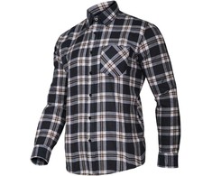 Koszula Tamsiai mėlyni ir smėlio spalvos languoti flaneliniai marškiniai, 120 g/m2, "s", ce, lahti