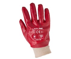 Lahti Pro Rękawice Raudonos PVC pirštinės l240109p, 12 porų, "9", ce, Lahti