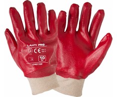 Lahti Pro Rękawice Raudonos PVC pirštinės l240110p, kartonas, "10", ce, Lahti